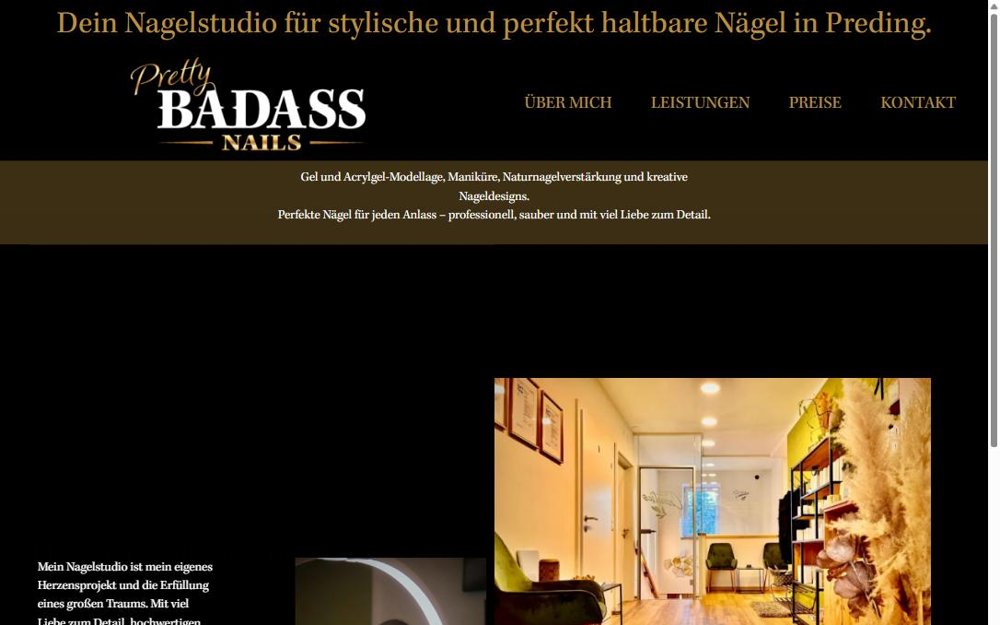 Webdesign Pretty BADASS Nails – Buntfeder Klagenfurt
